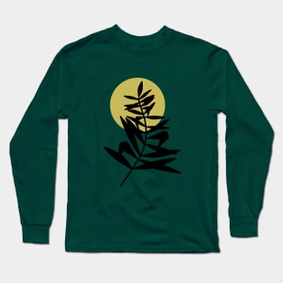 Palm Leaf and Yellow Sun Long Sleeve T-Shirt